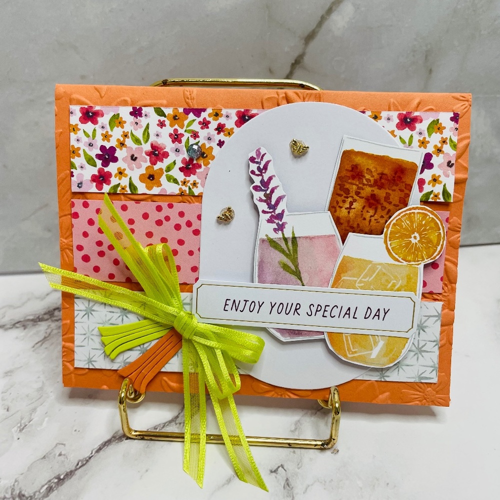 Enjoy Your Special Day Drinks Handmade Greeting Card